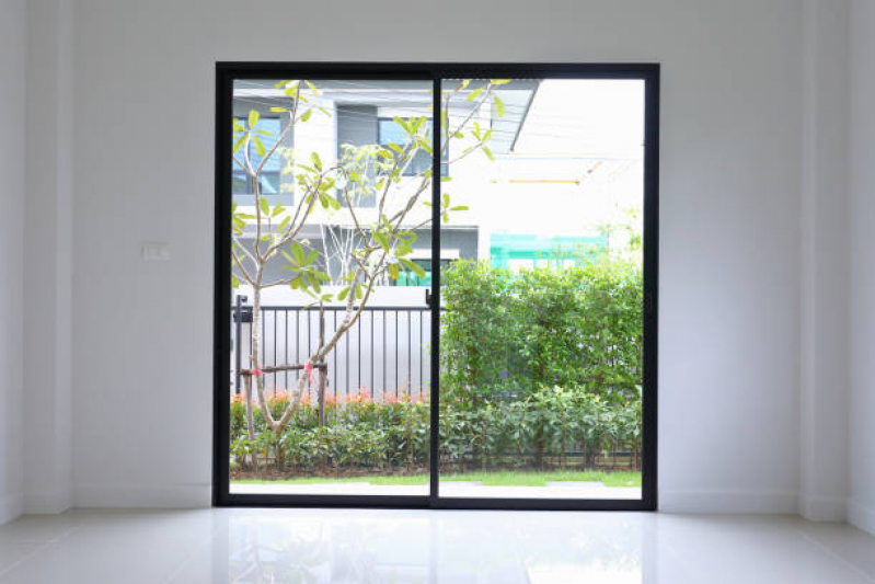 Porta de Vidro para Sala Simples Valor Ibiracu - Porta de Correr Vidro Temperado